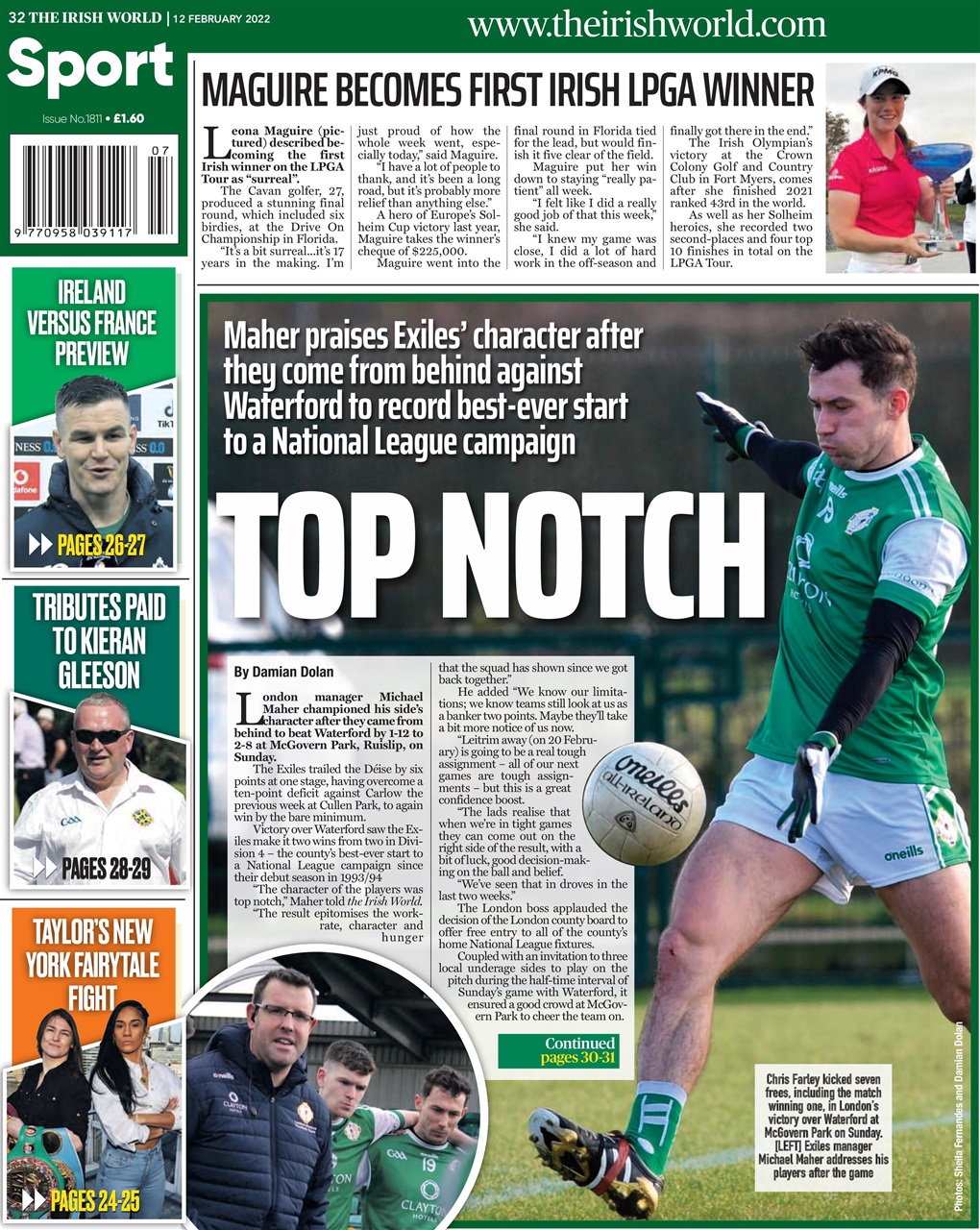 Irish World Preview Pages