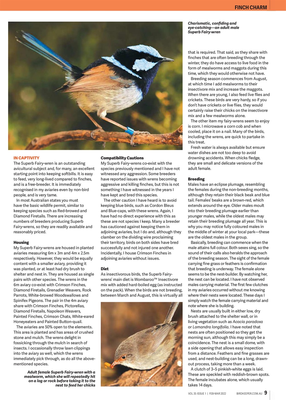 Australian Birdkeeper Magazine Preview Pages