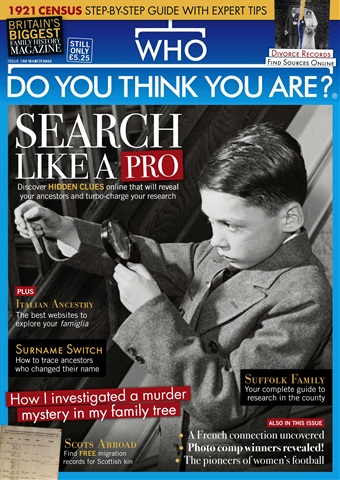 Who Do You Think You Are? issue Mar-22
