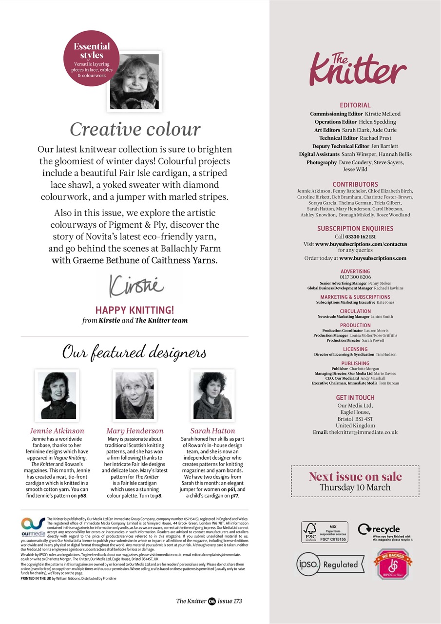 The Knitter Preview Pages