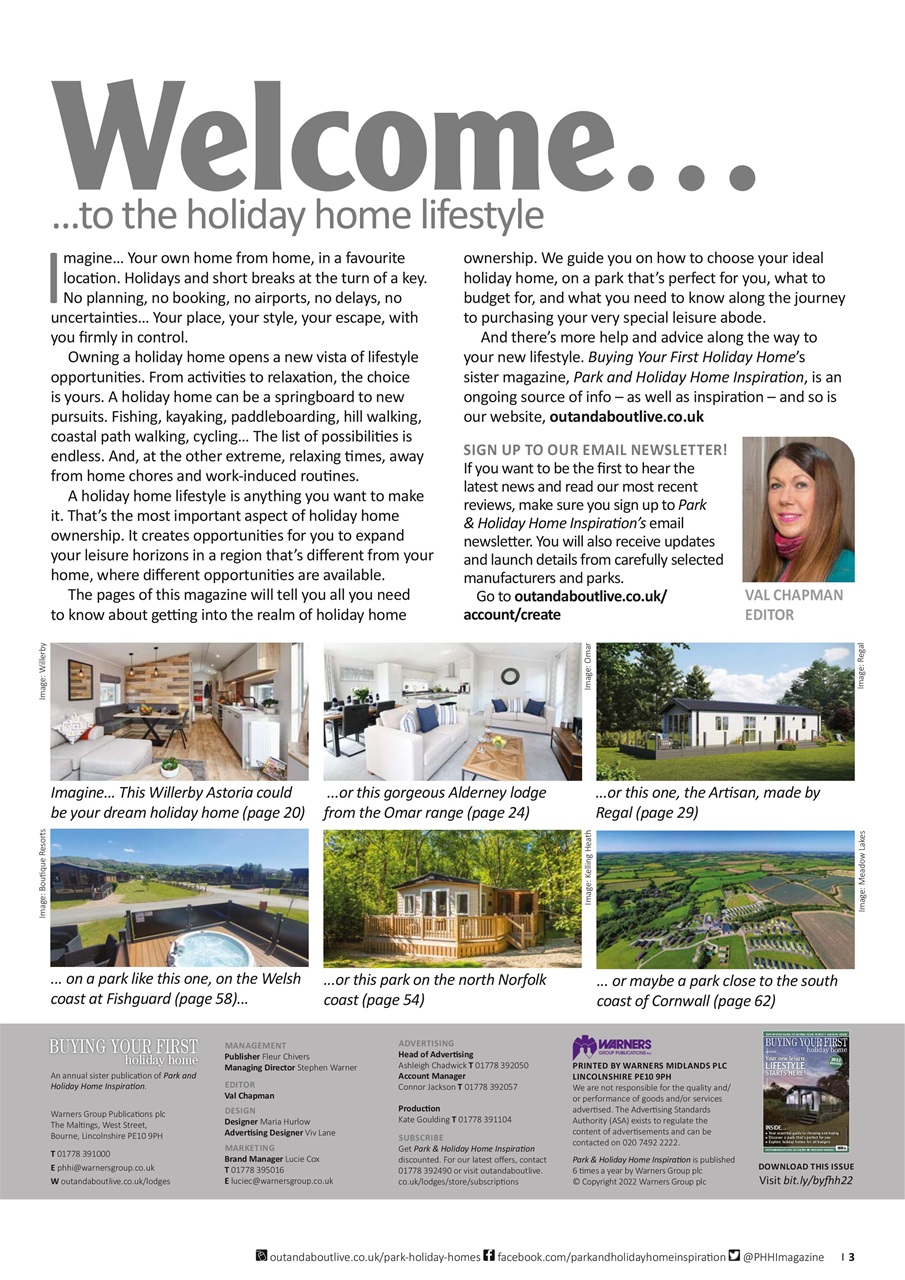 Park and Holiday Home Inspiration magazine Preview Pages