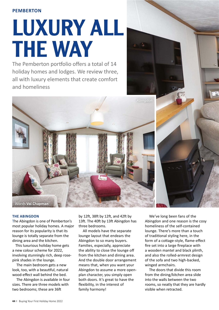 Park and Holiday Home Inspiration magazine Preview Pages