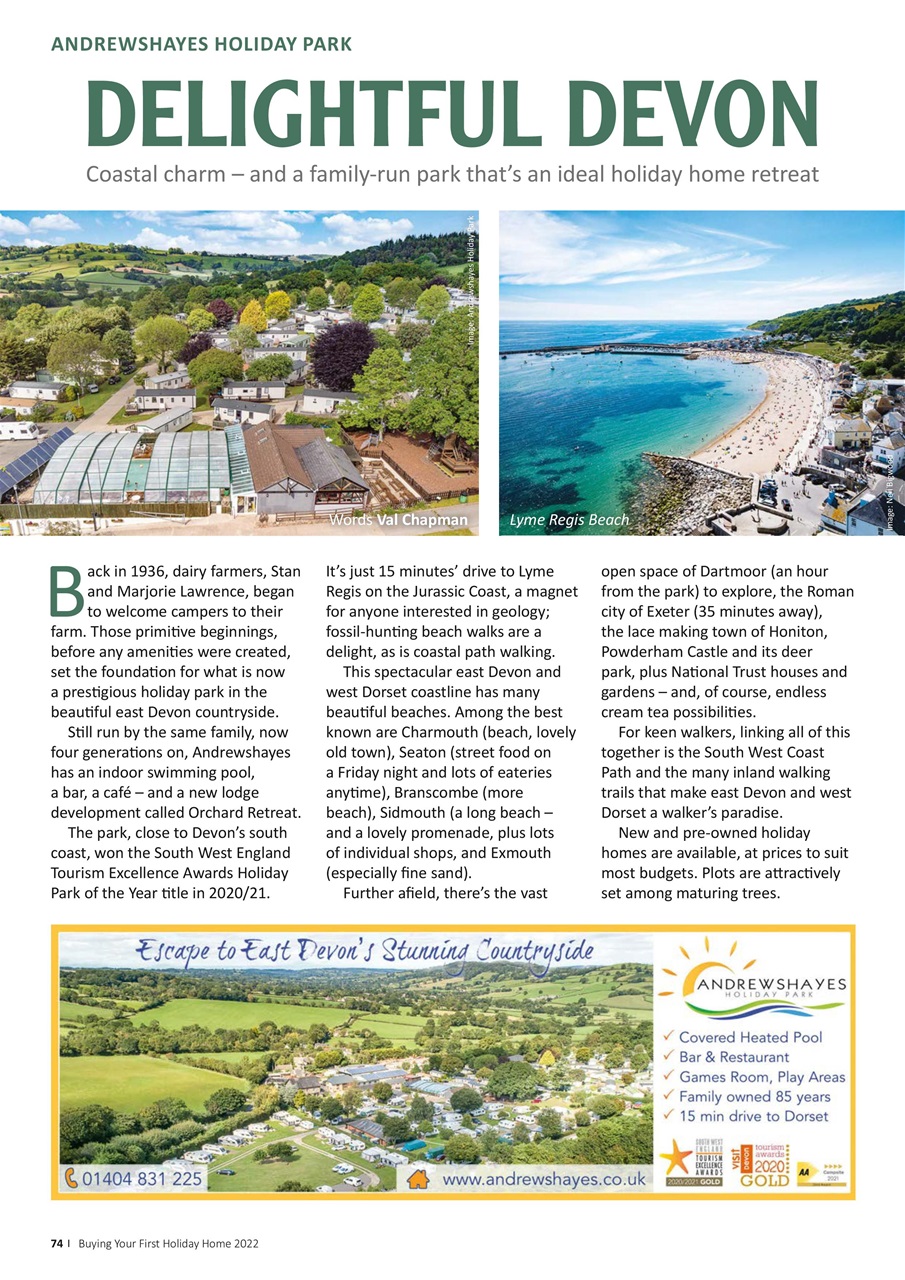Park and Holiday Home Inspiration magazine Preview Pages