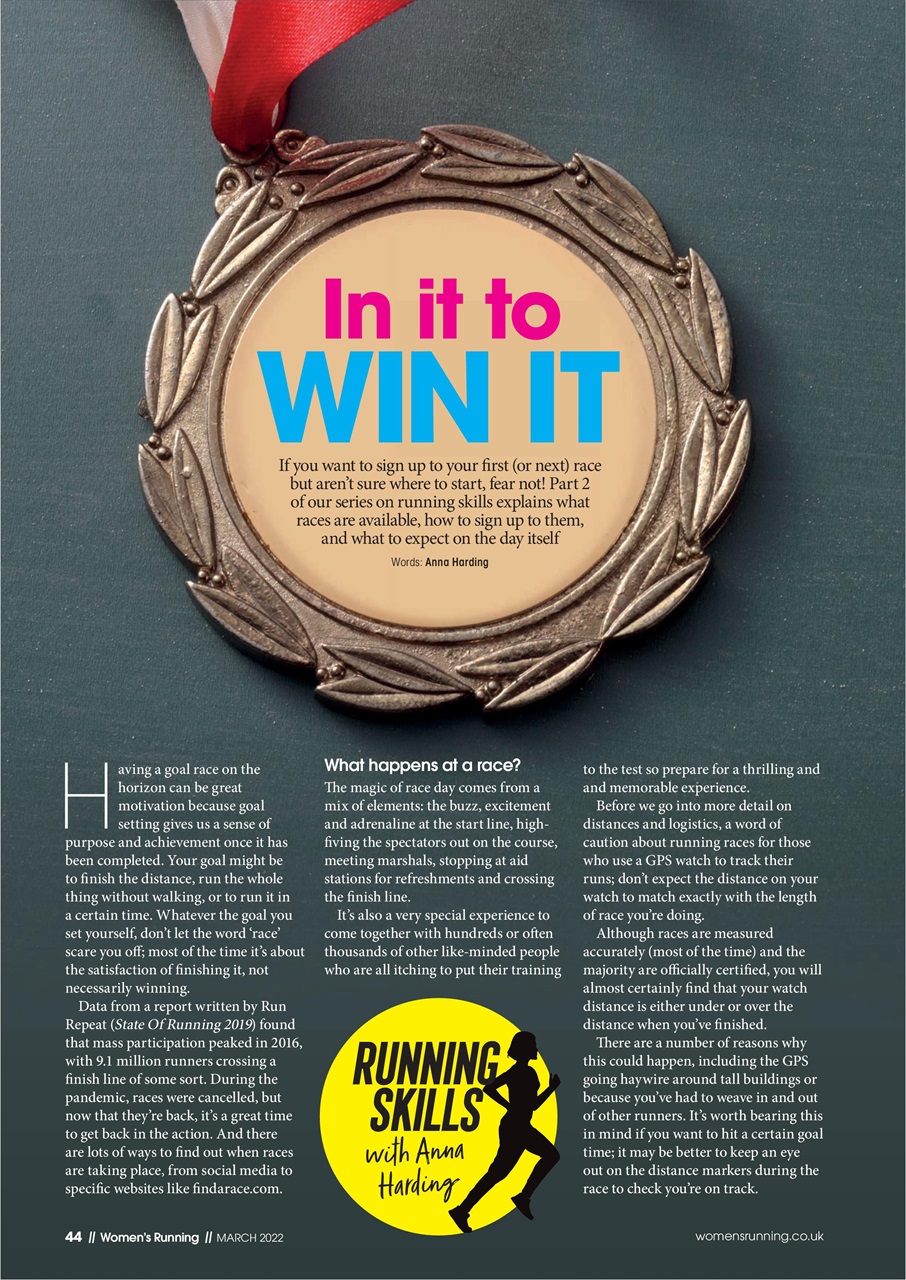 Women’s Running Preview Pages