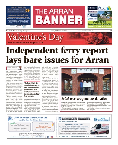Arran Banner issue 11/02/2022
