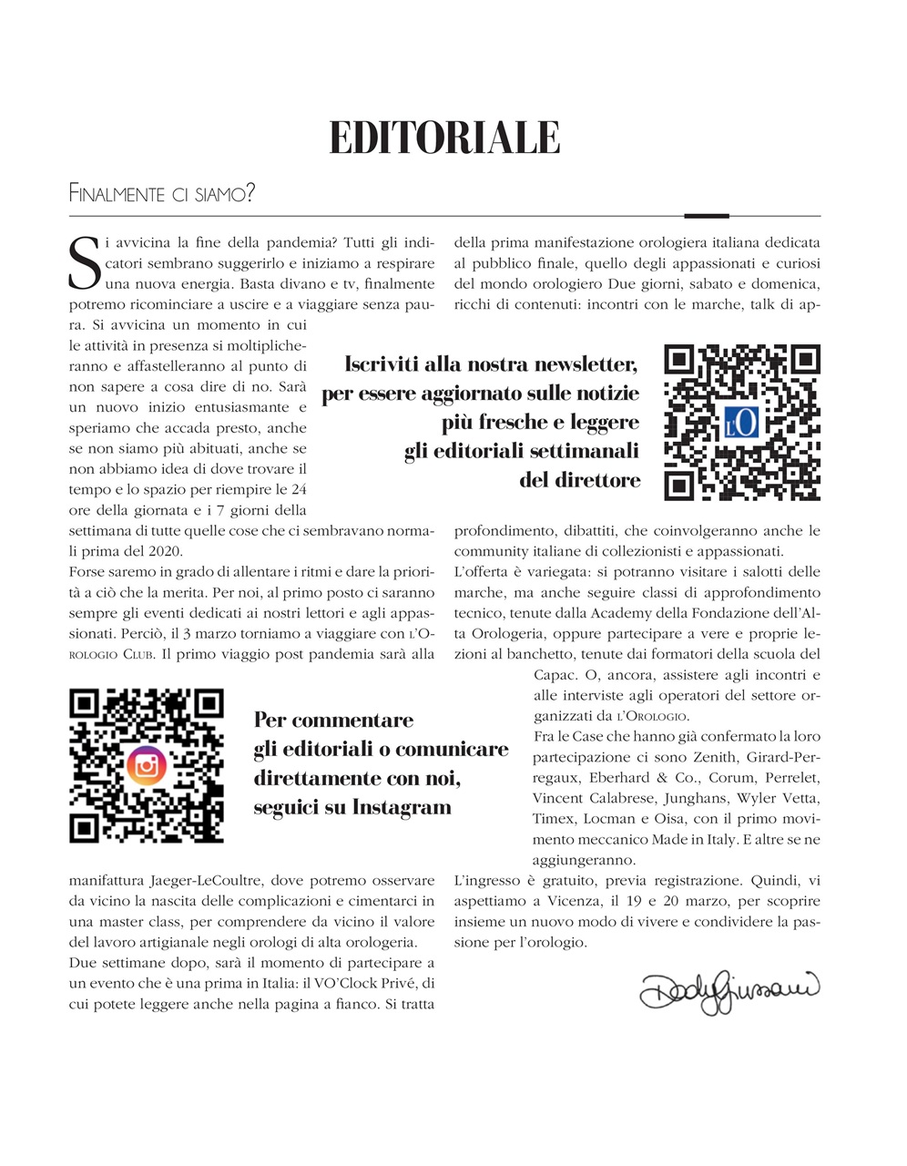 L'Orologio Preview Pages