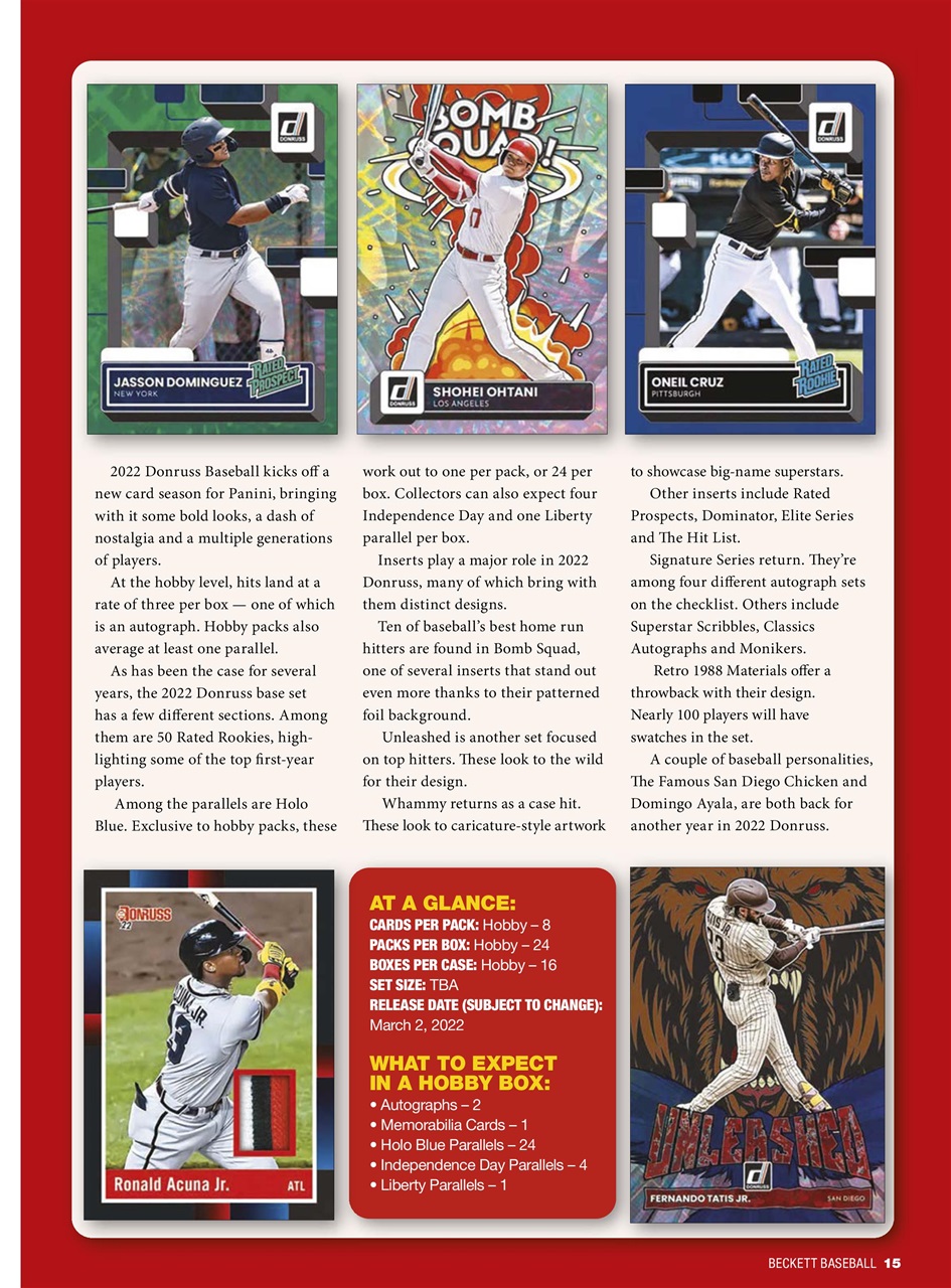Beckett Baseball Magazine Preview Pages