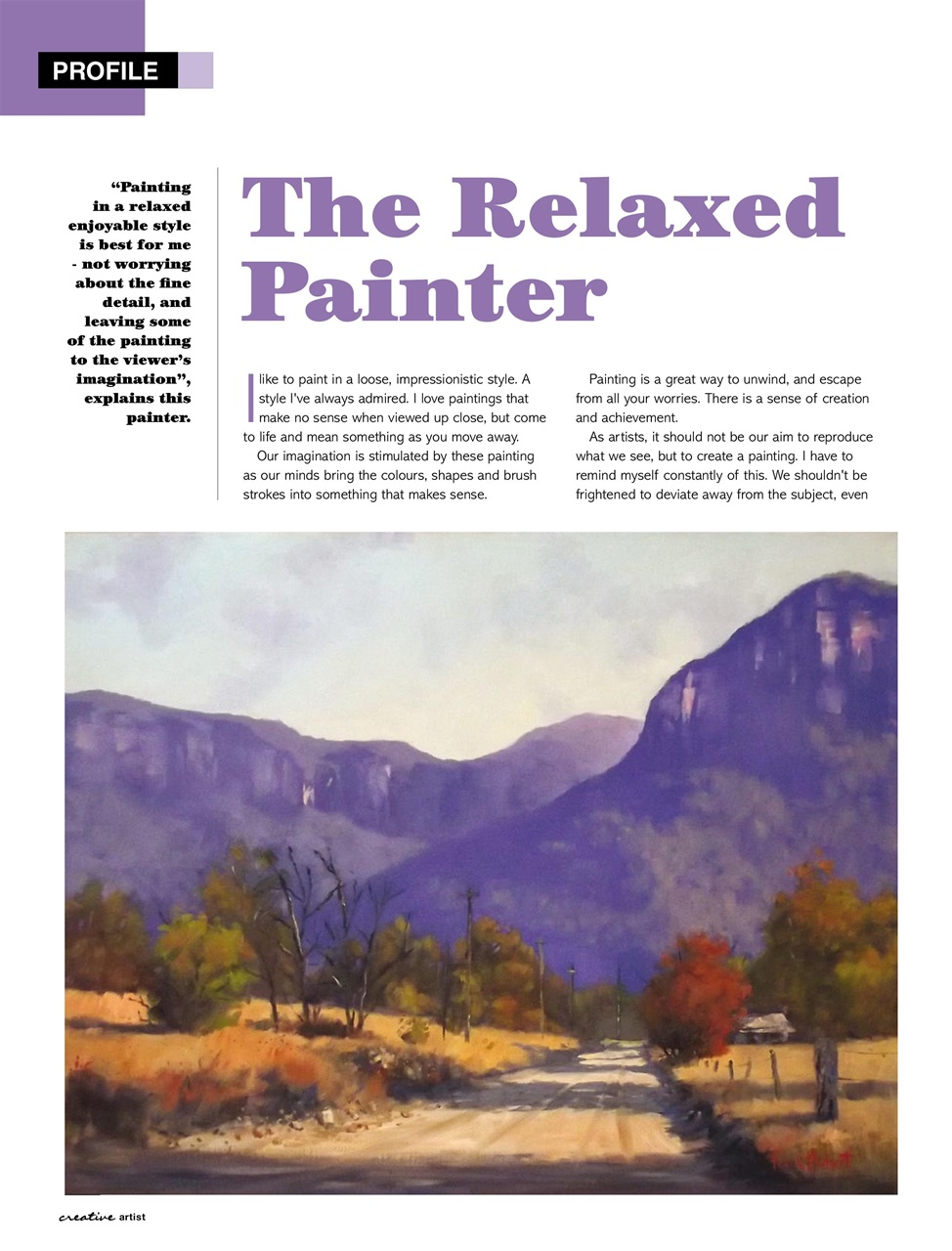 Creative Artist Preview Pages