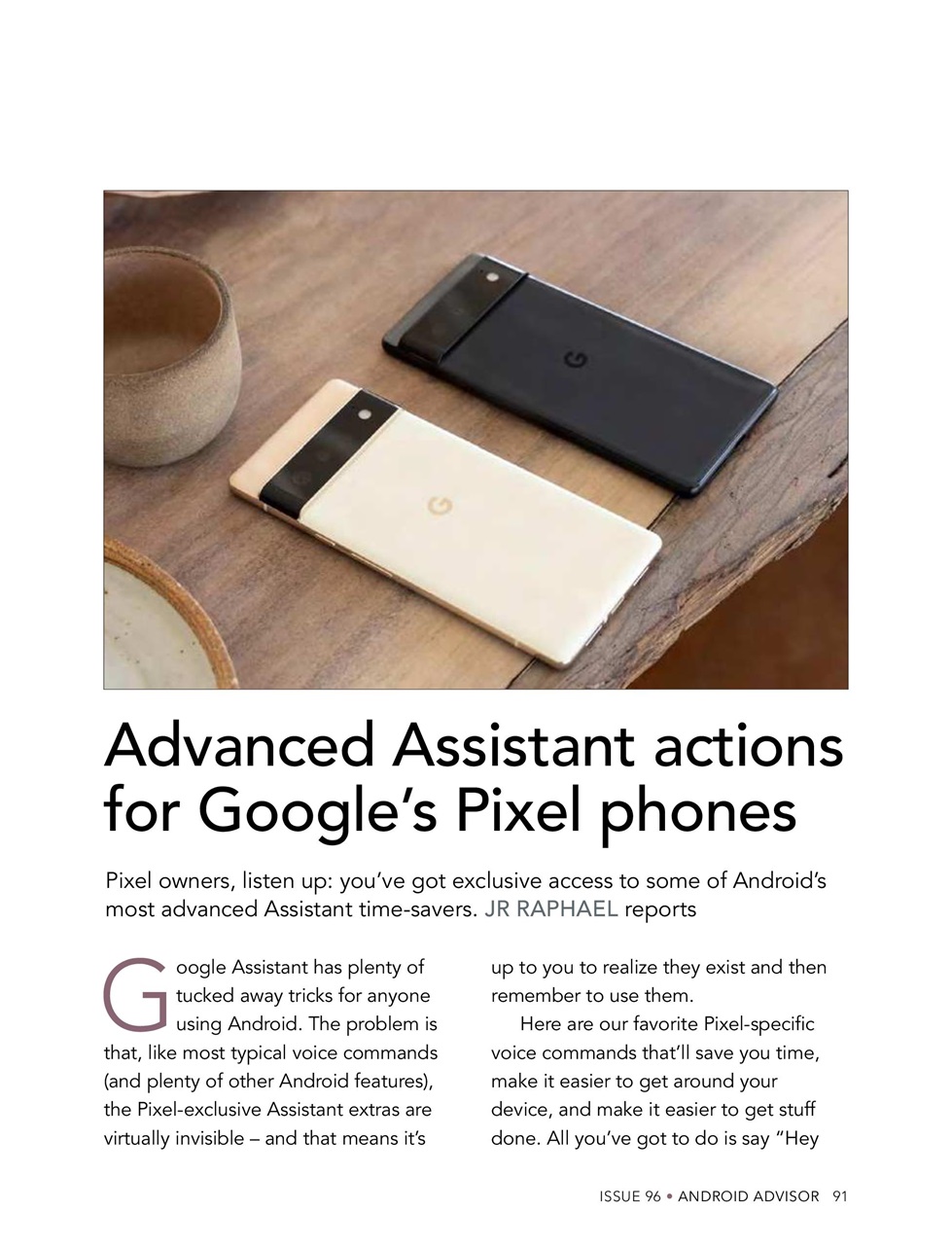 Android Advisor Preview Pages
