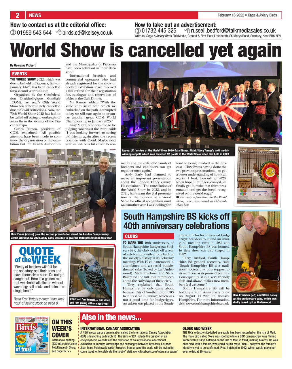 Cage & Aviary Birds Preview Pages