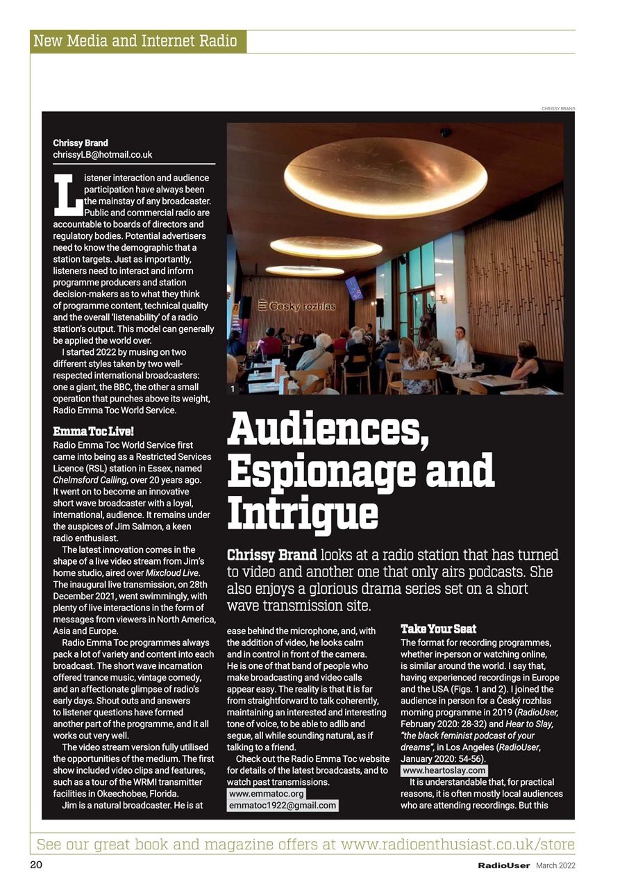 Radio User Preview Pages