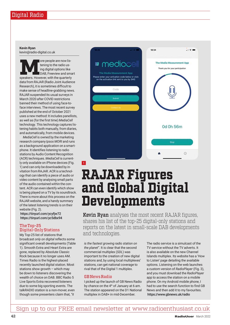 Radio User Preview Pages