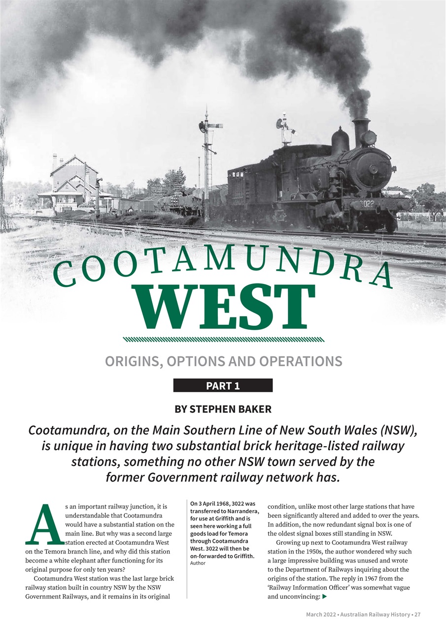 Australian Railway History Preview Pages