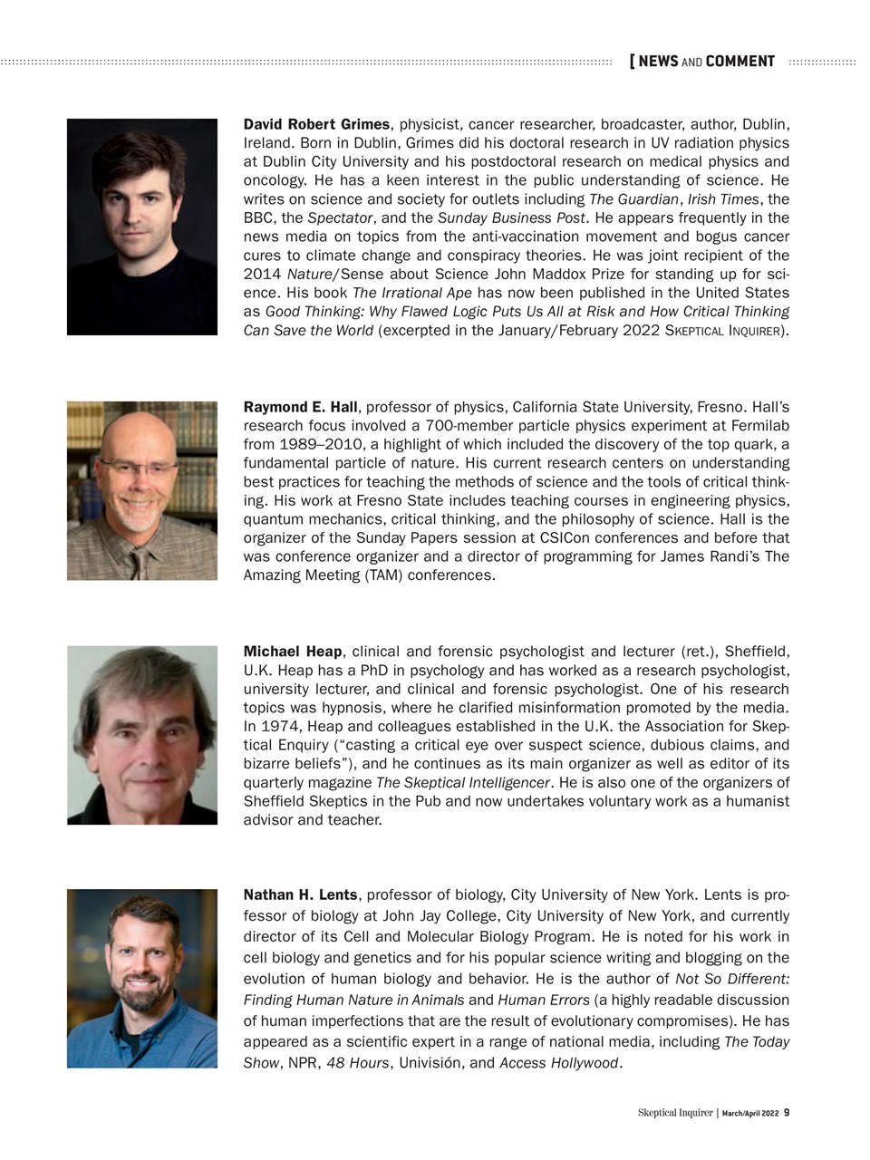 Skeptical Inquirer Preview Pages