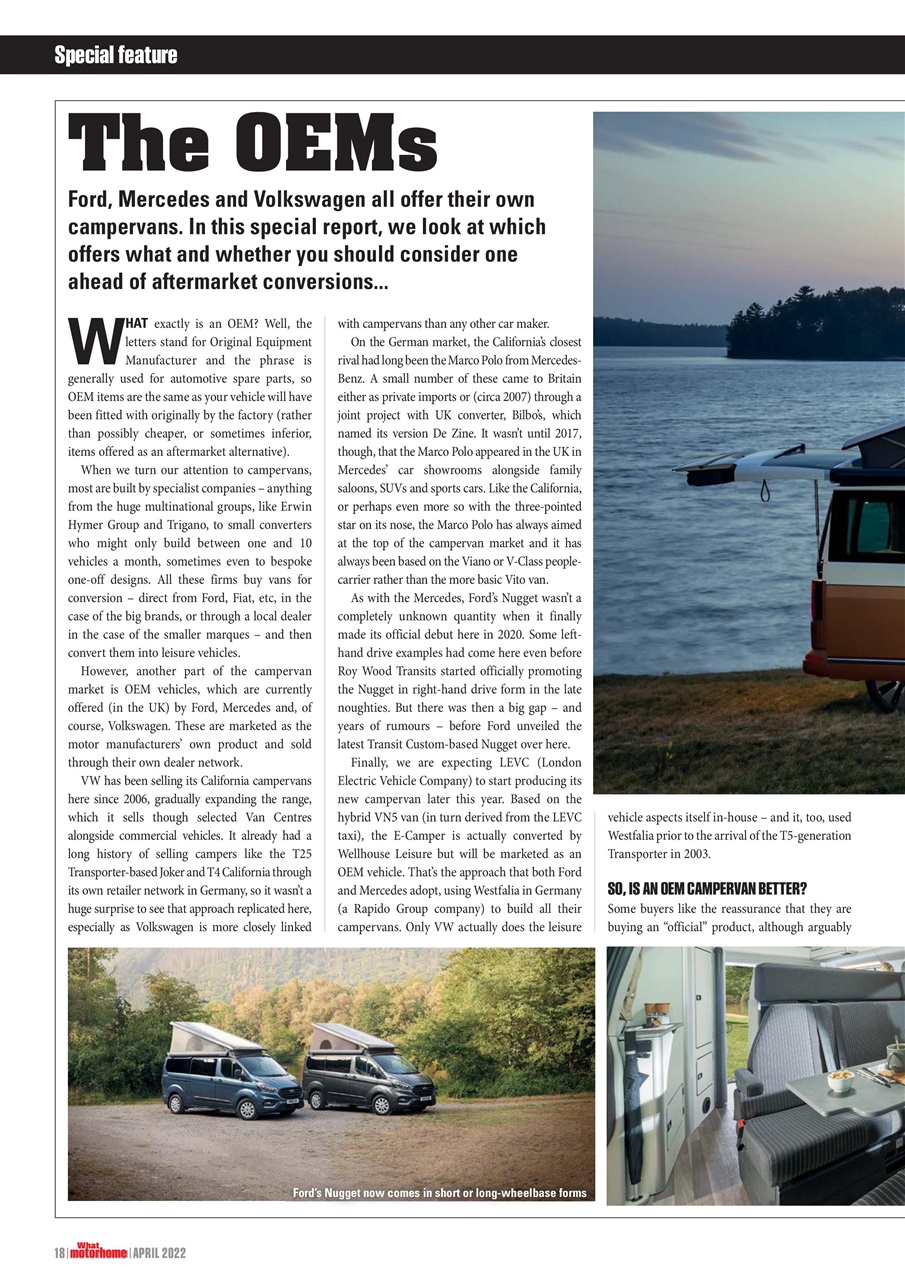 What Motorhome magazine Preview Pages