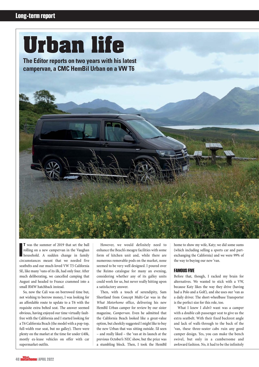 What Motorhome magazine Preview Pages