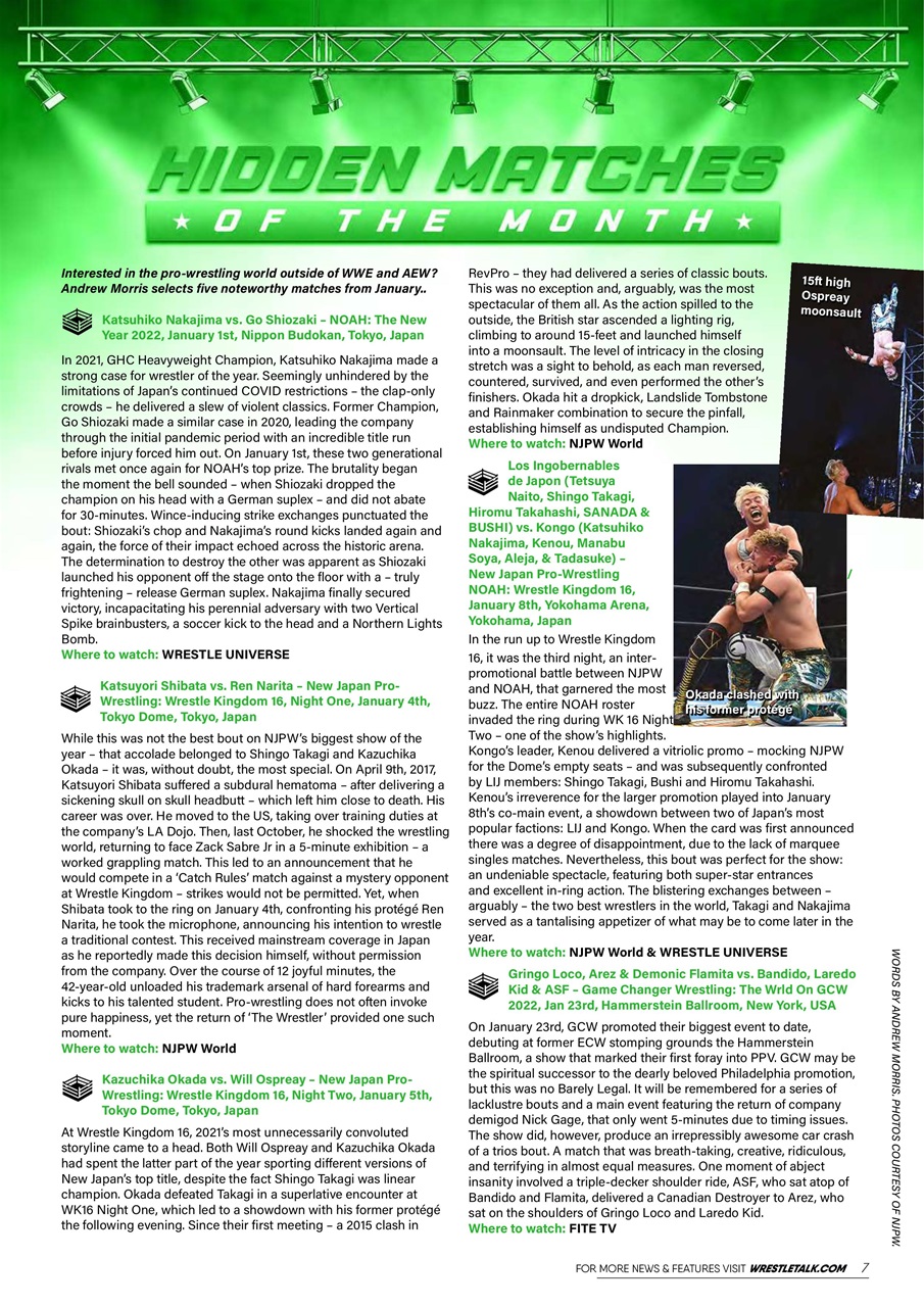 Wrestletalk Magazine Preview Pages