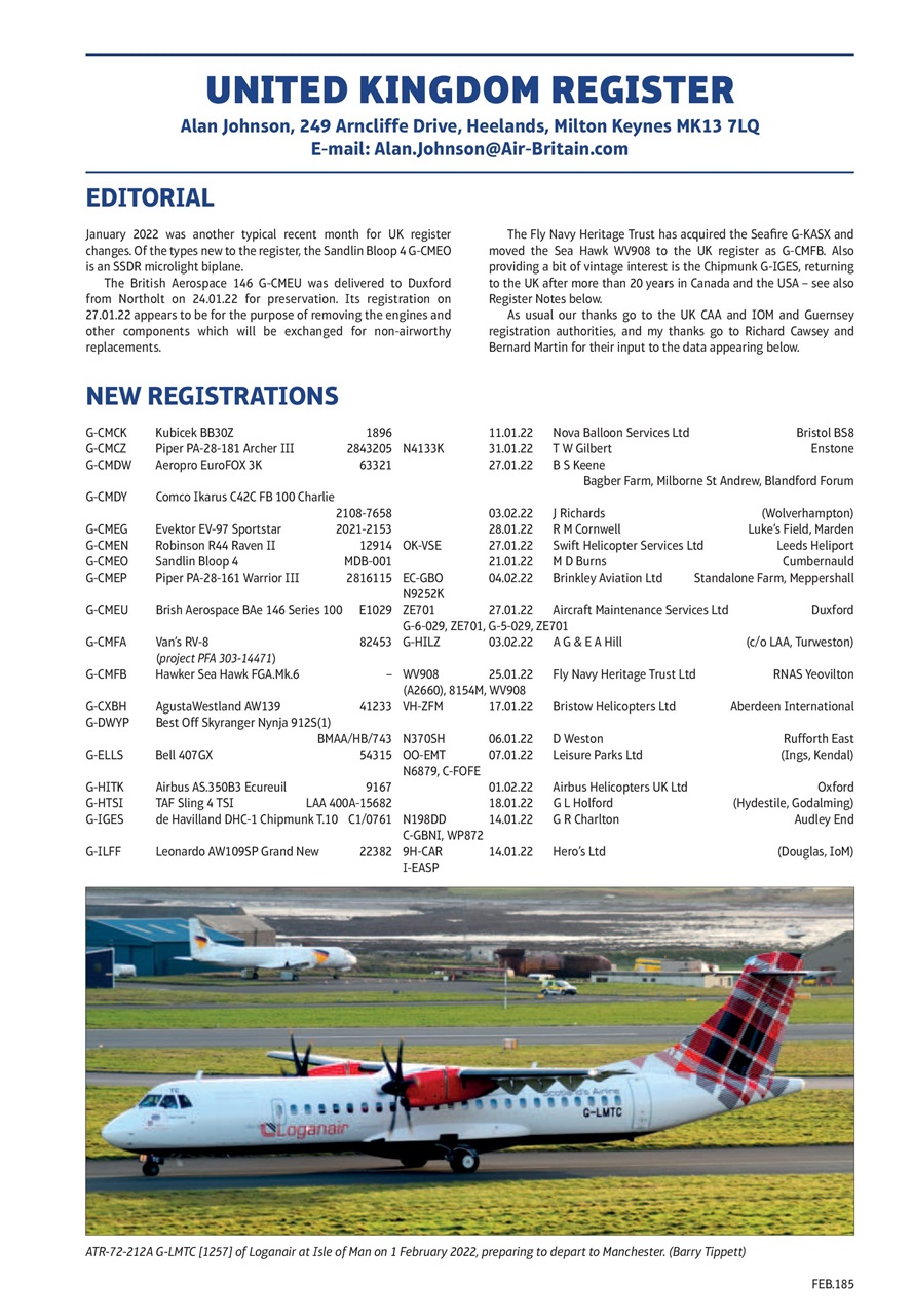 Air Britain News Preview Pages
