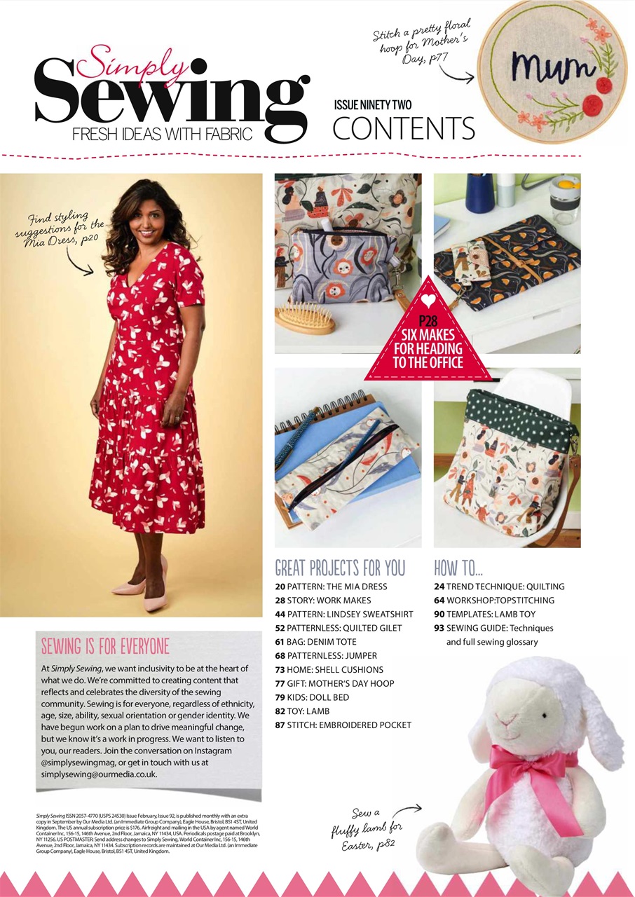 Simply Sewing Preview Pages