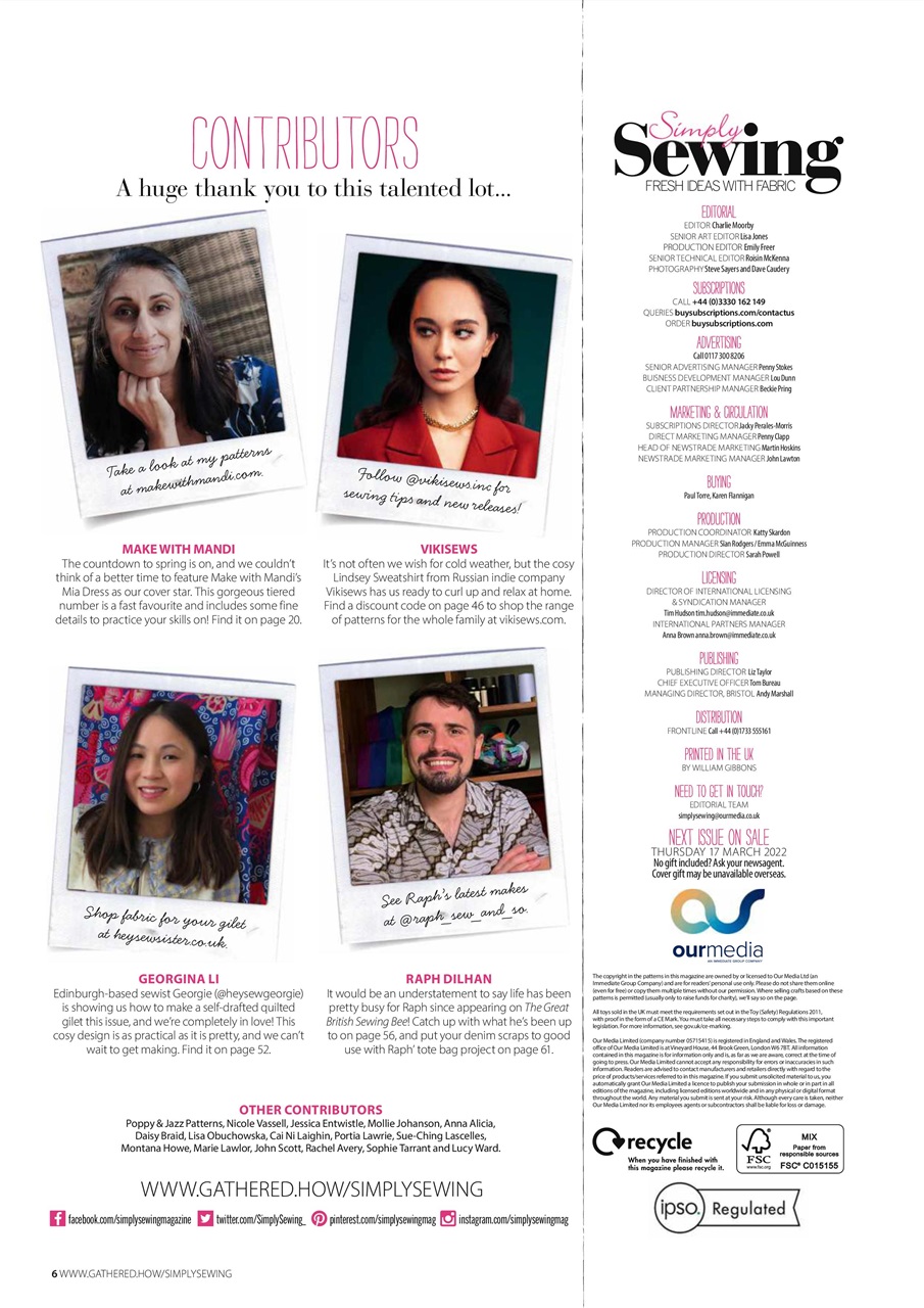 Simply Sewing Preview Pages