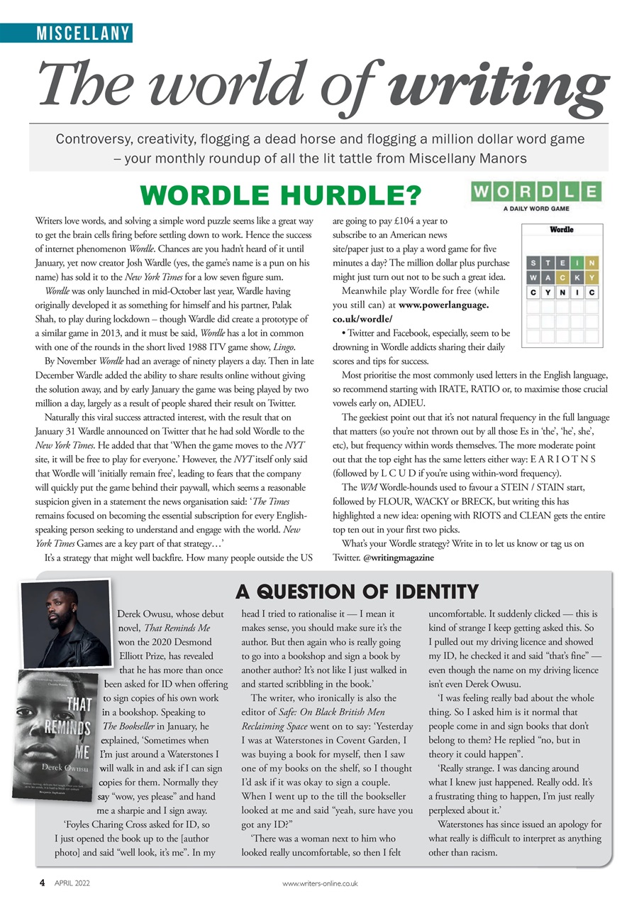 Writing Magazine Preview Pages