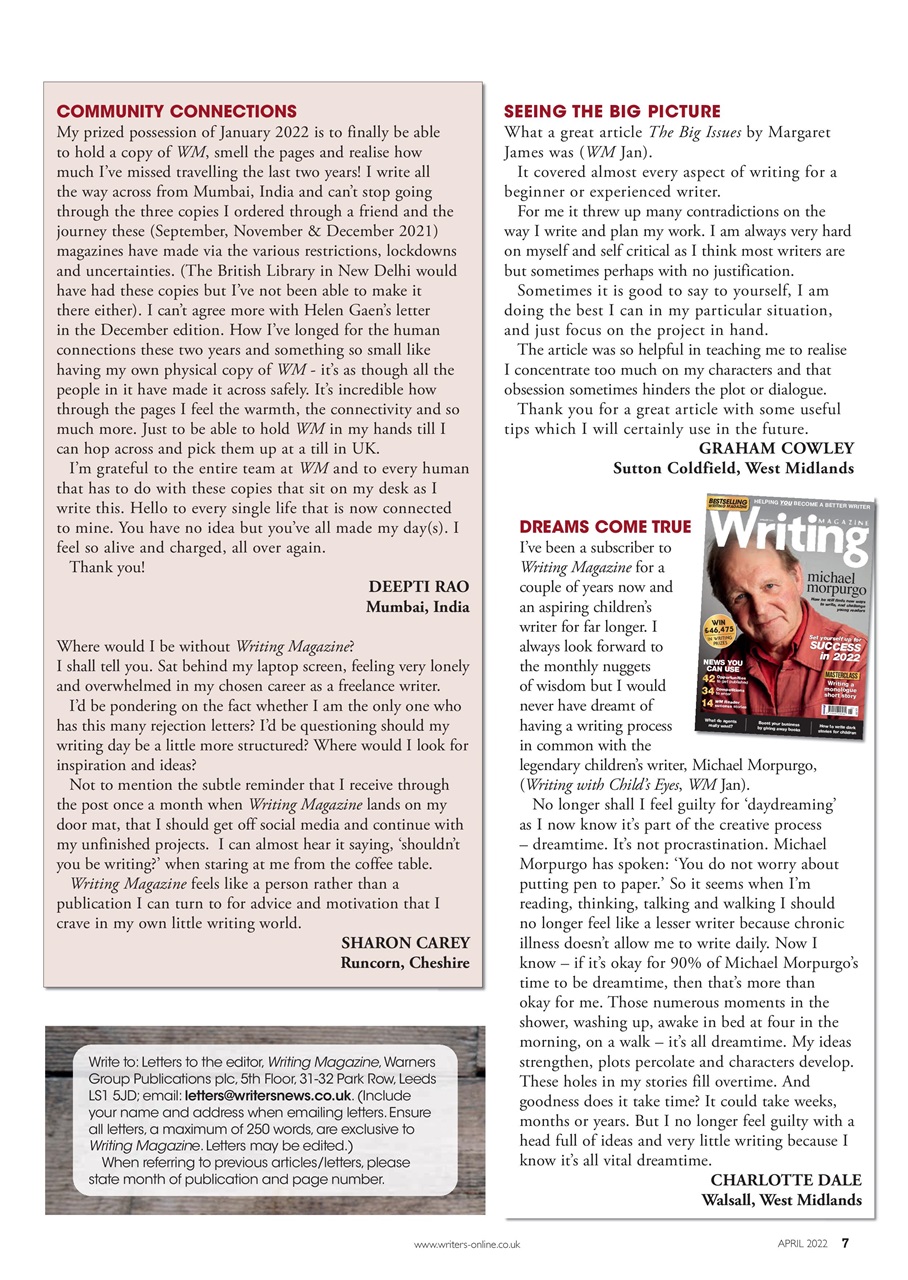 Writing Magazine Preview Pages