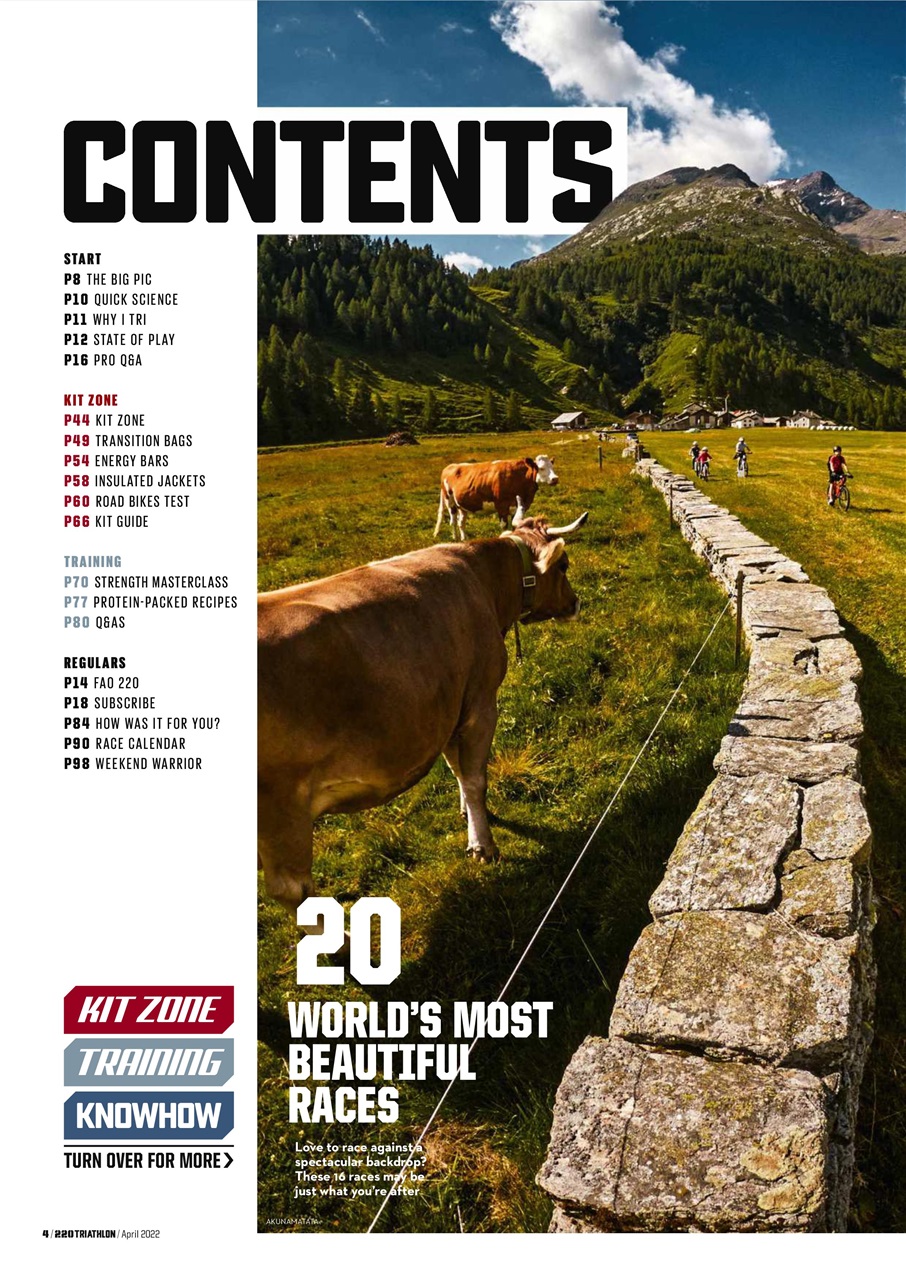 220 Triathlon Magazine Preview Pages