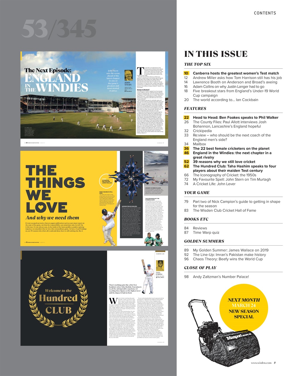 Wisden Cricket Monthly Preview Pages