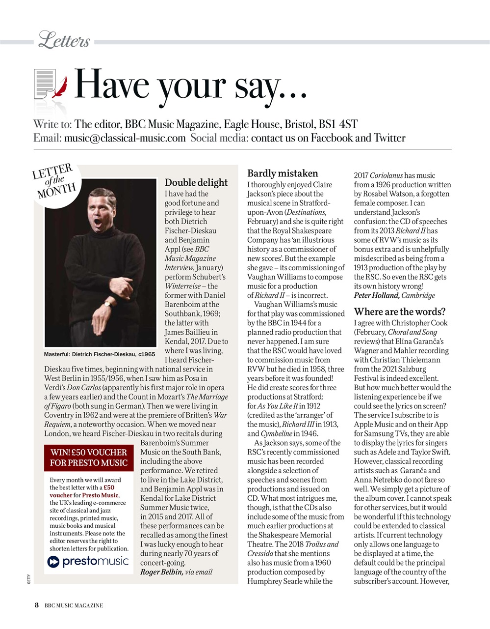 BBC Music Magazine Preview Pages