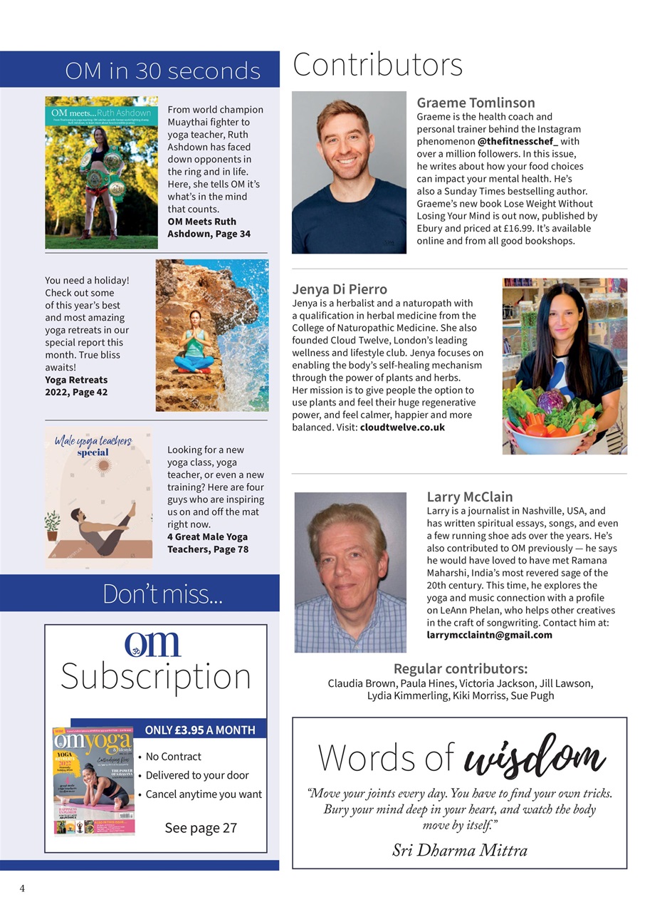 OM Yoga Magazine Preview Pages