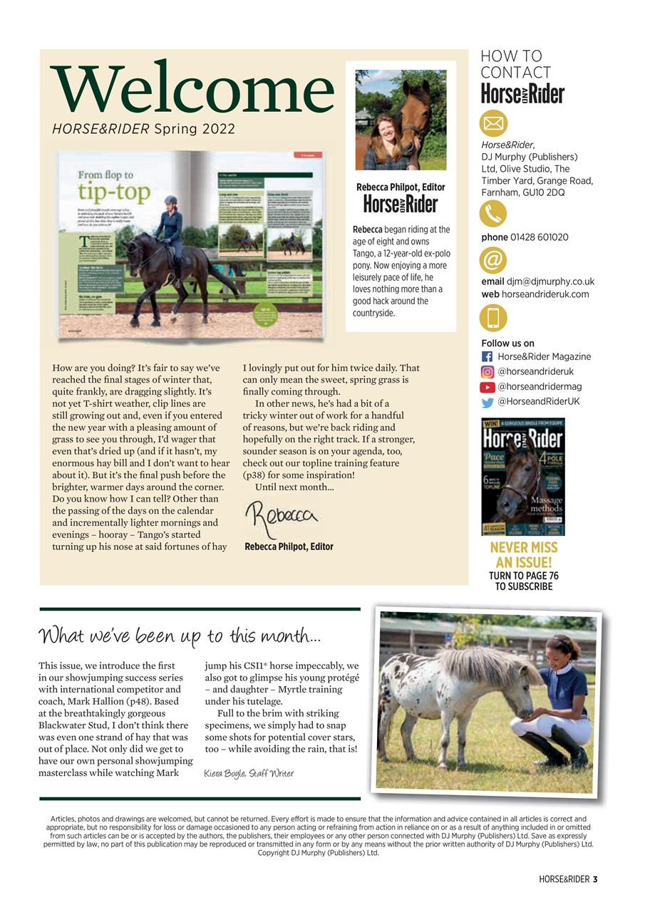 Horse&Rider Magazine - UK equestrian magazine for Horse and Rider Preview Pages