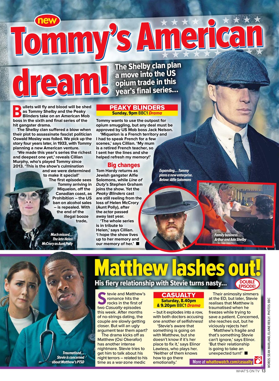 What's on TV Preview Pages