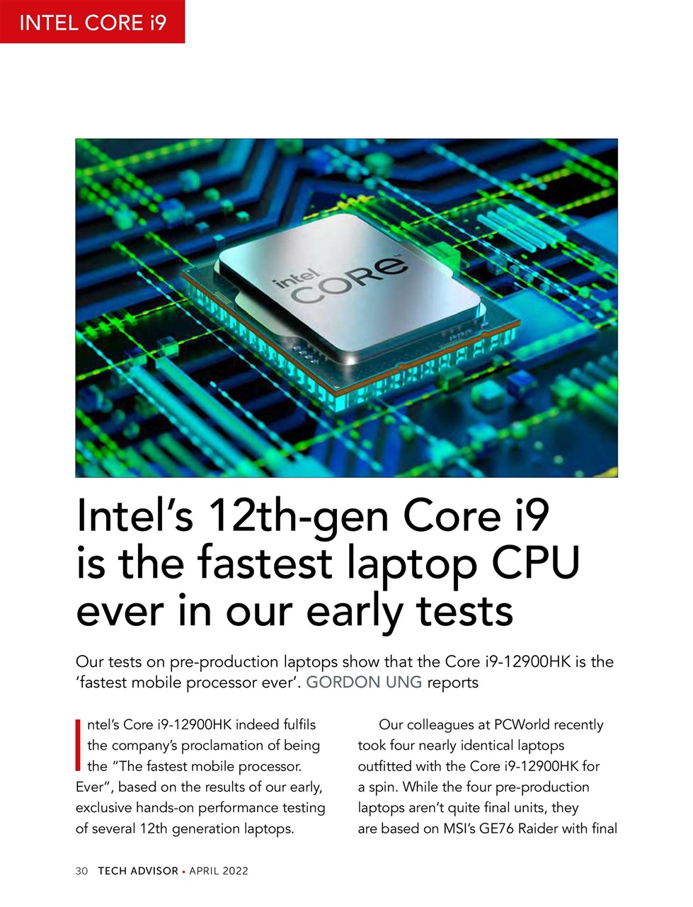 Tech Advisor Preview Pages