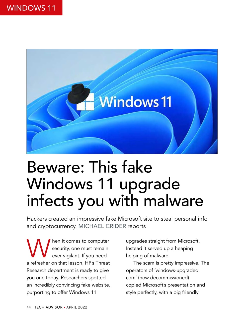 Tech Advisor Preview Pages