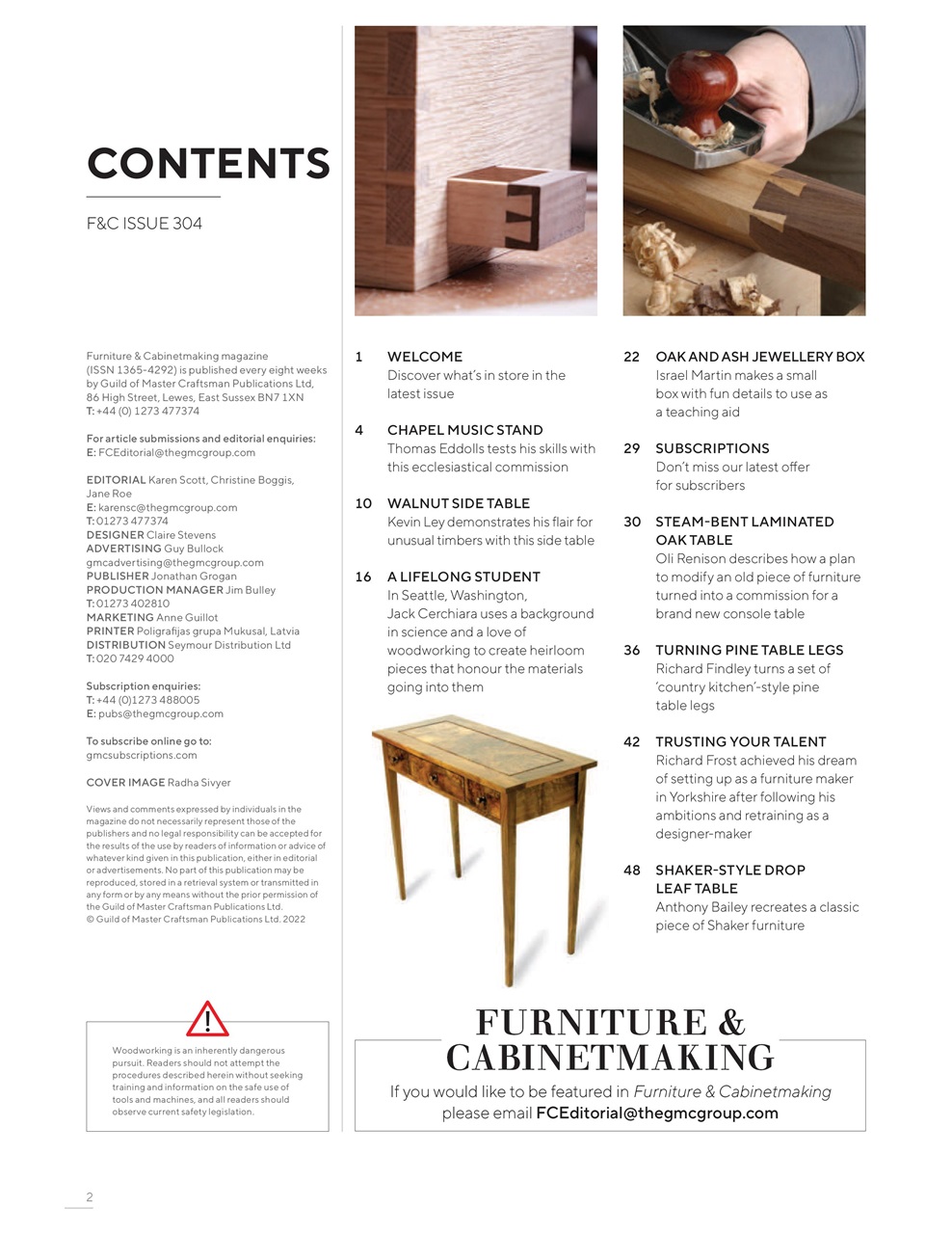 Furniture & Cabinetmaking Preview Pages