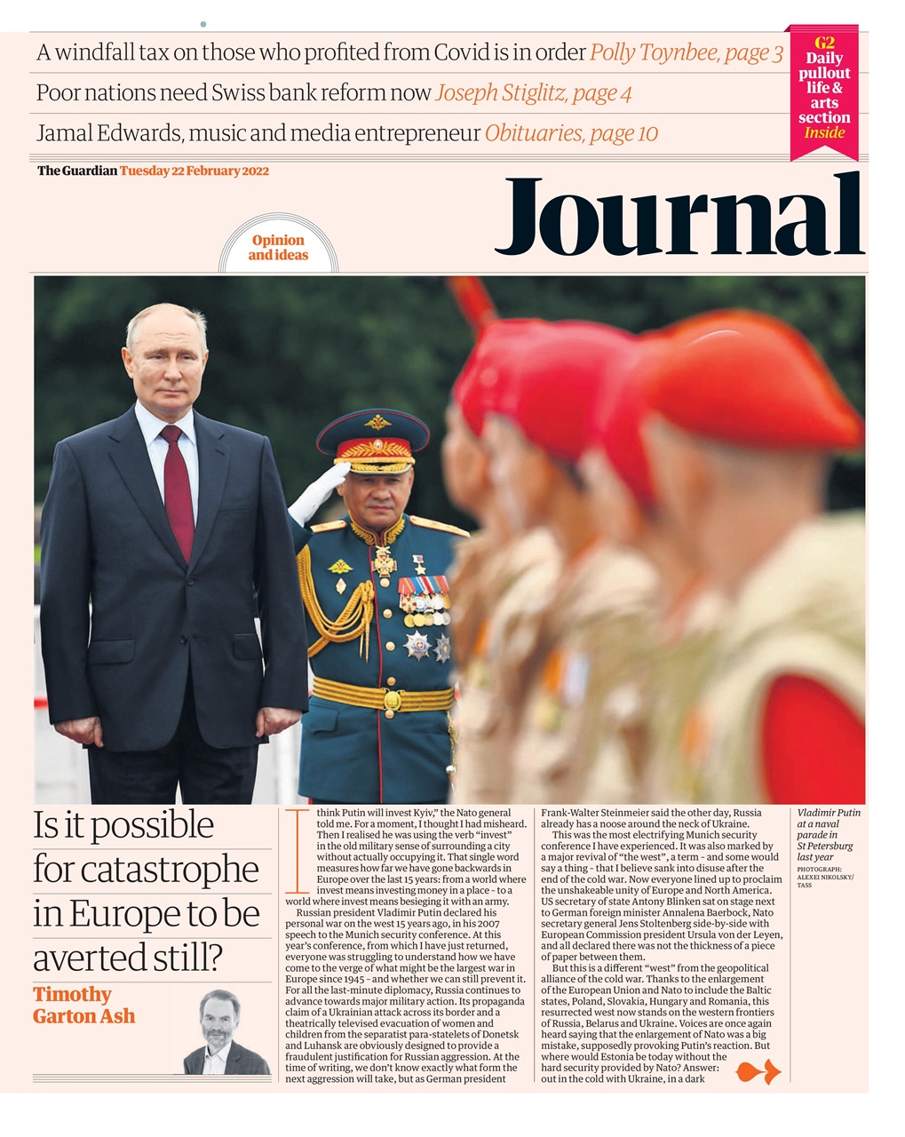 The Guardian Newspaper Preview Pages