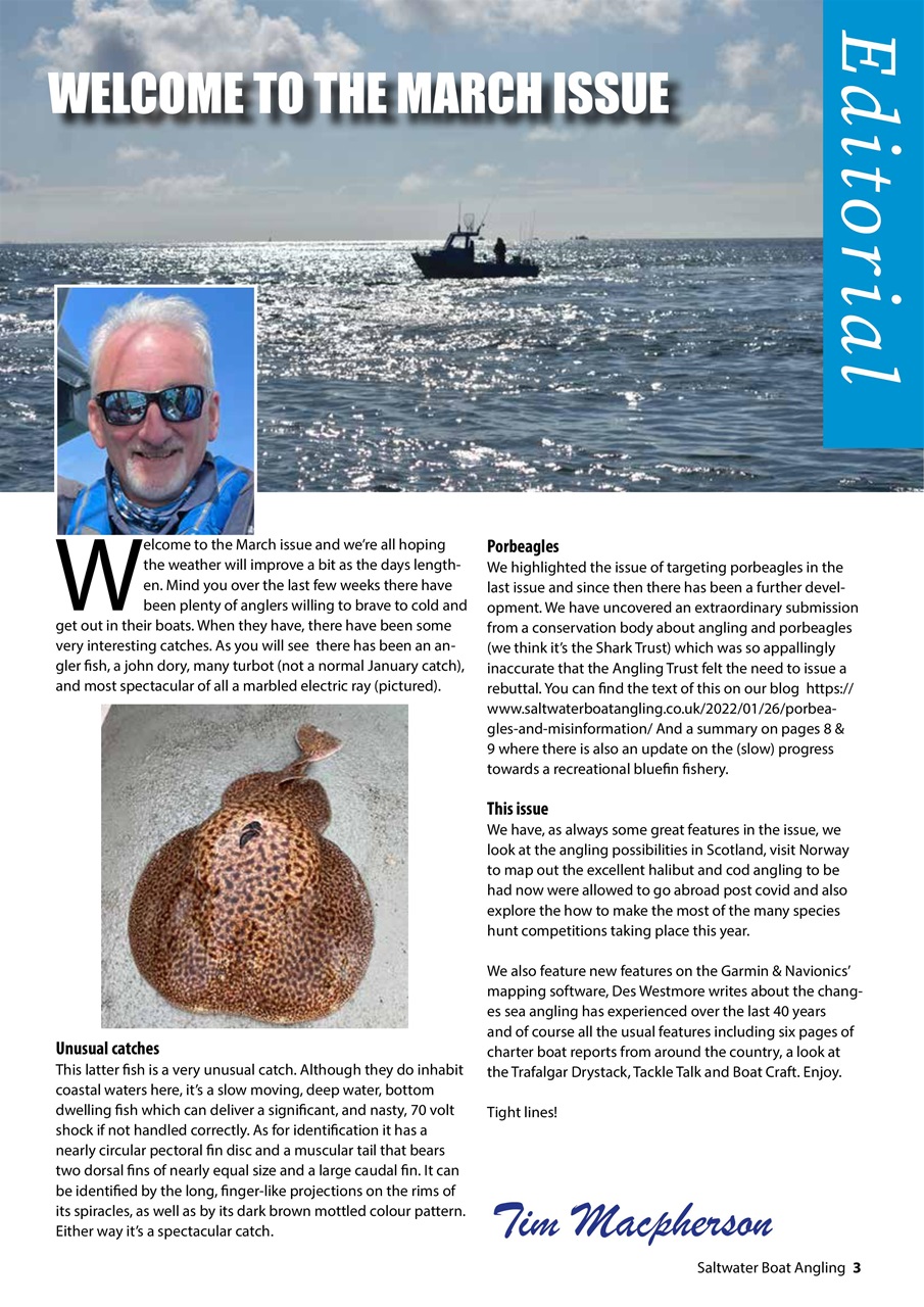 Saltwater Boat Angling Preview Pages