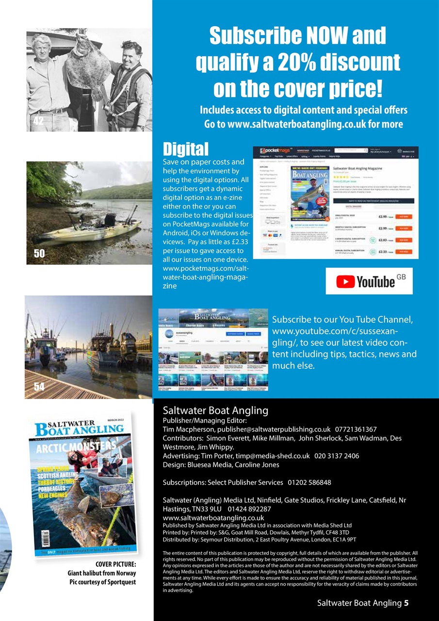 Saltwater Boat Angling Preview Pages