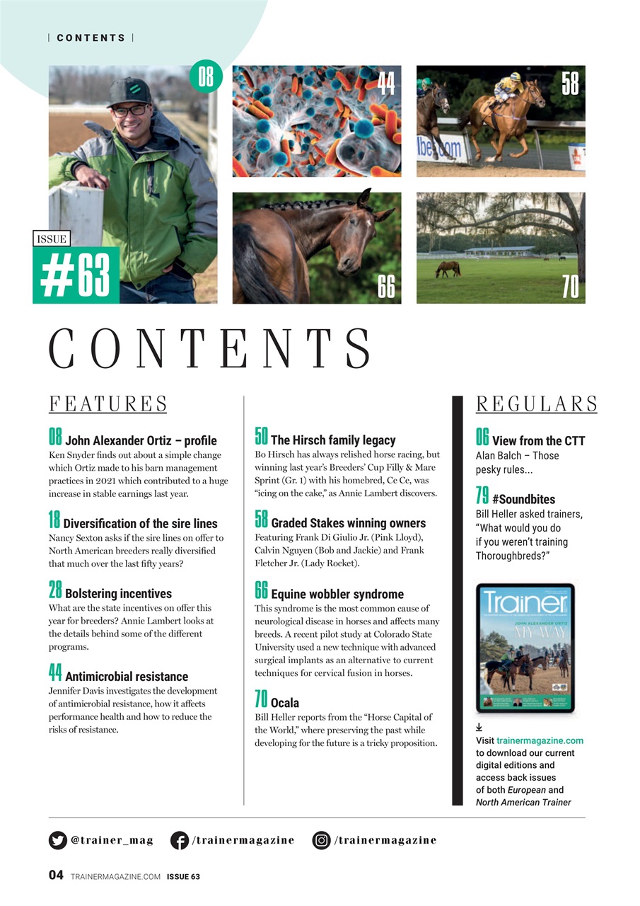 North American Trainer Magazine - horse racing Preview Pages