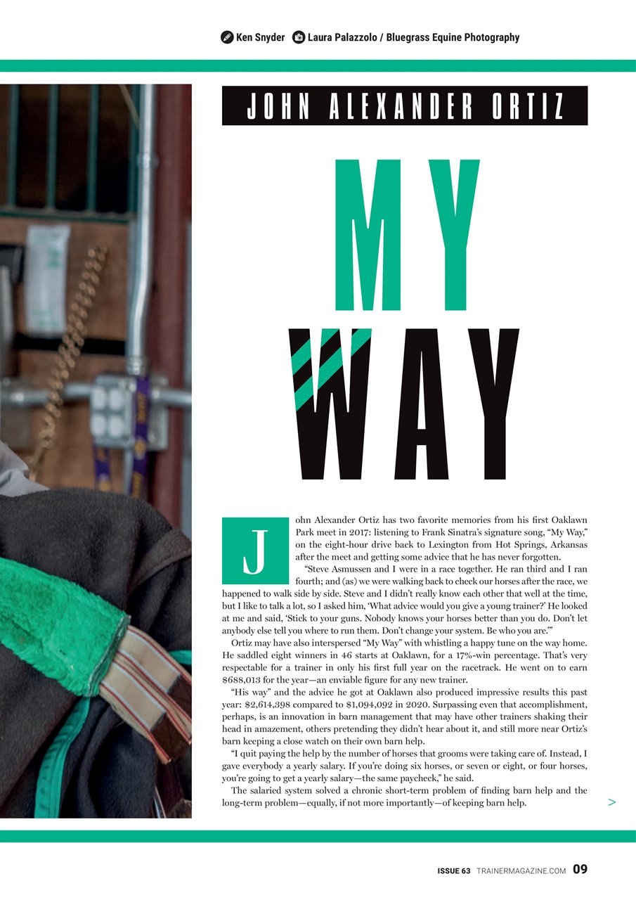 North American Trainer Magazine - horse racing Preview Pages