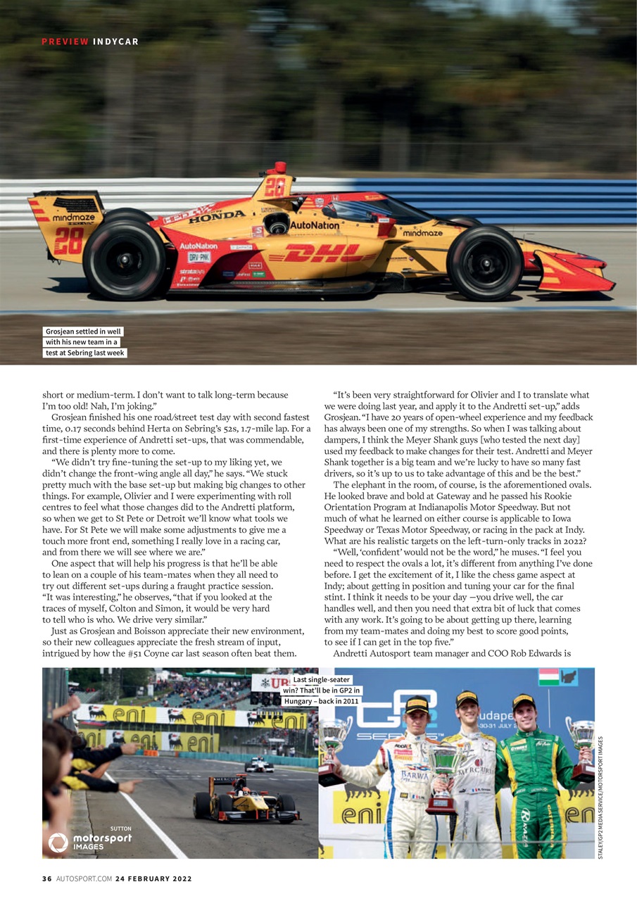 Autosport Preview Pages