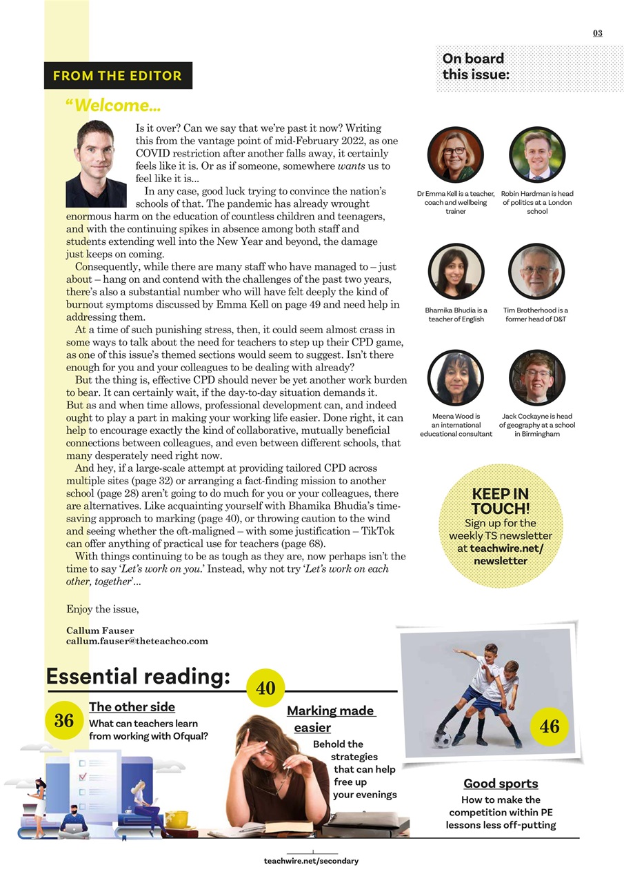 Teach Secondary Preview Pages