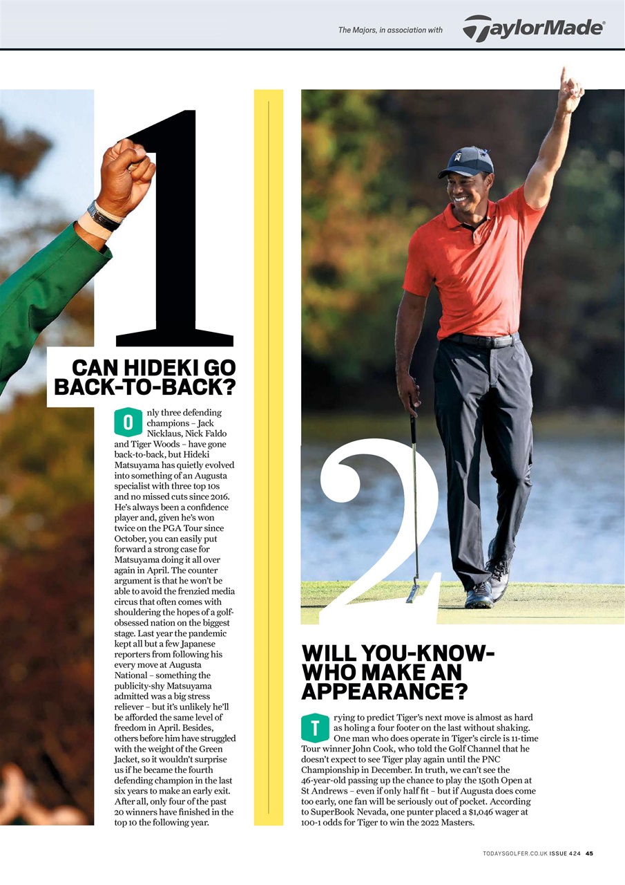 Today's Golfer Preview Pages
