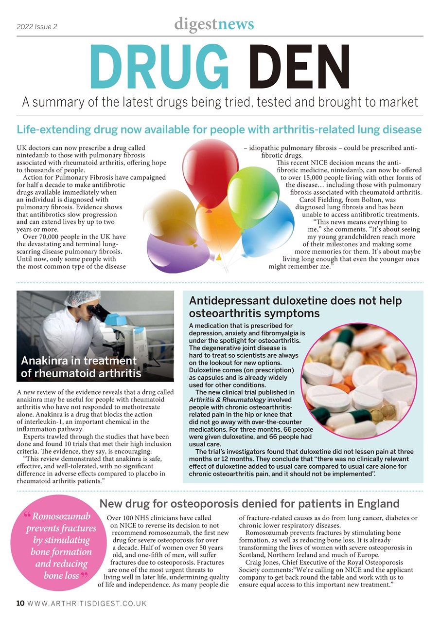 Arthritis Digest Preview Pages