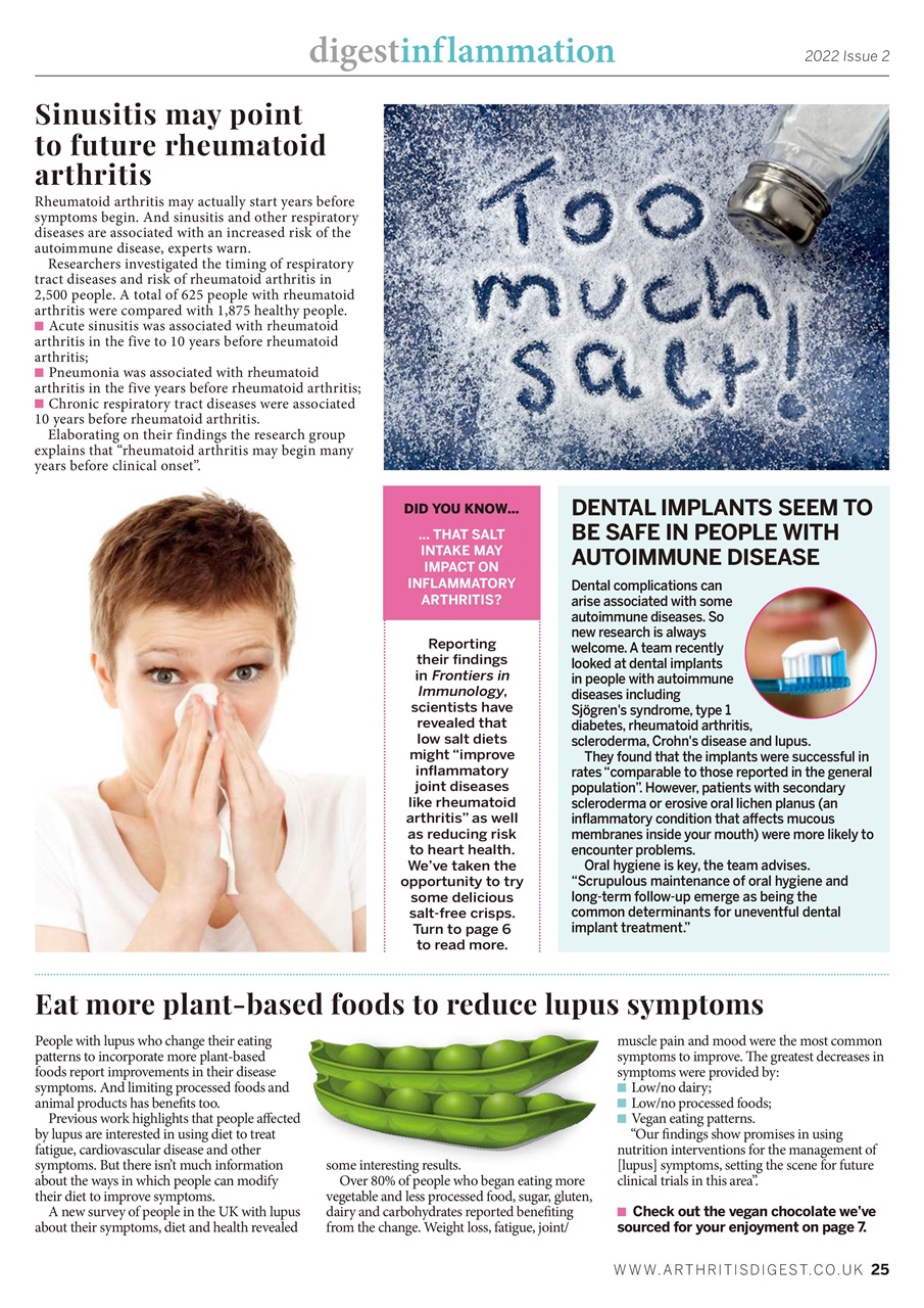 Arthritis Digest Preview Pages