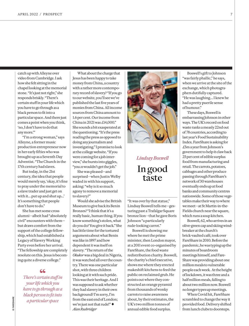 Prospect Magazine Preview Pages