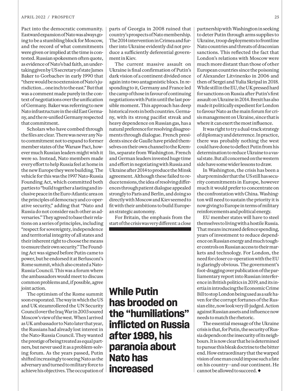 Prospect Magazine Preview Pages