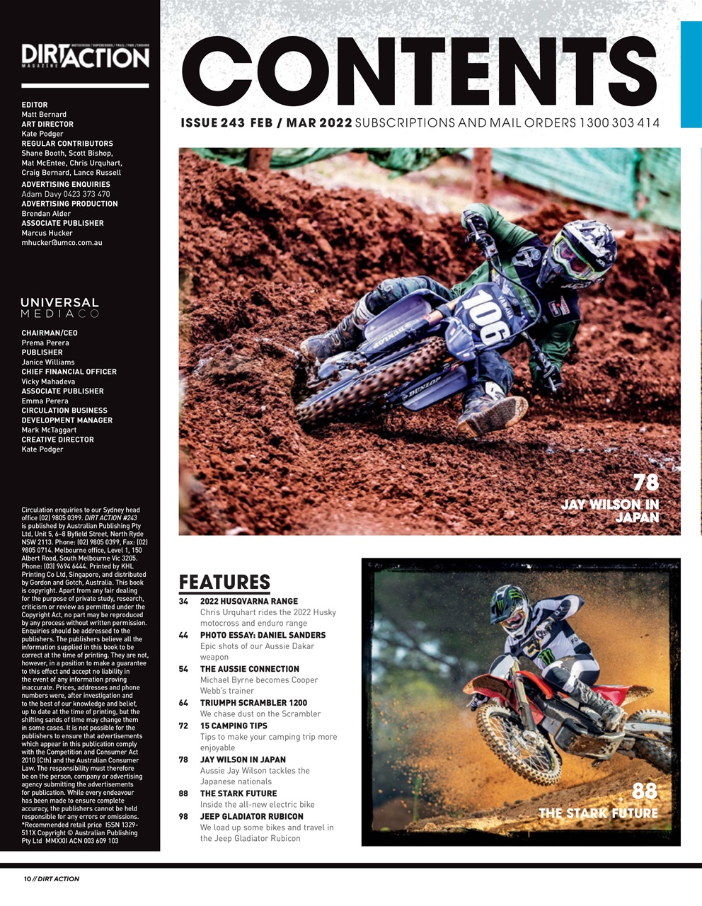 Dirt Action Preview Pages