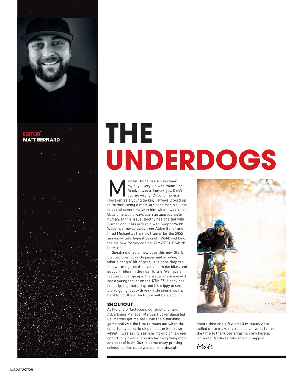 Dirt Action Preview Pages