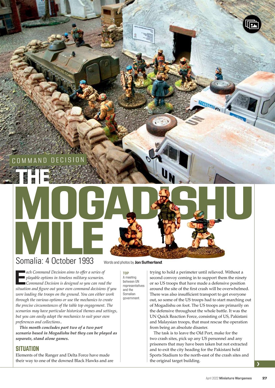 Miniature Wargames Preview Pages